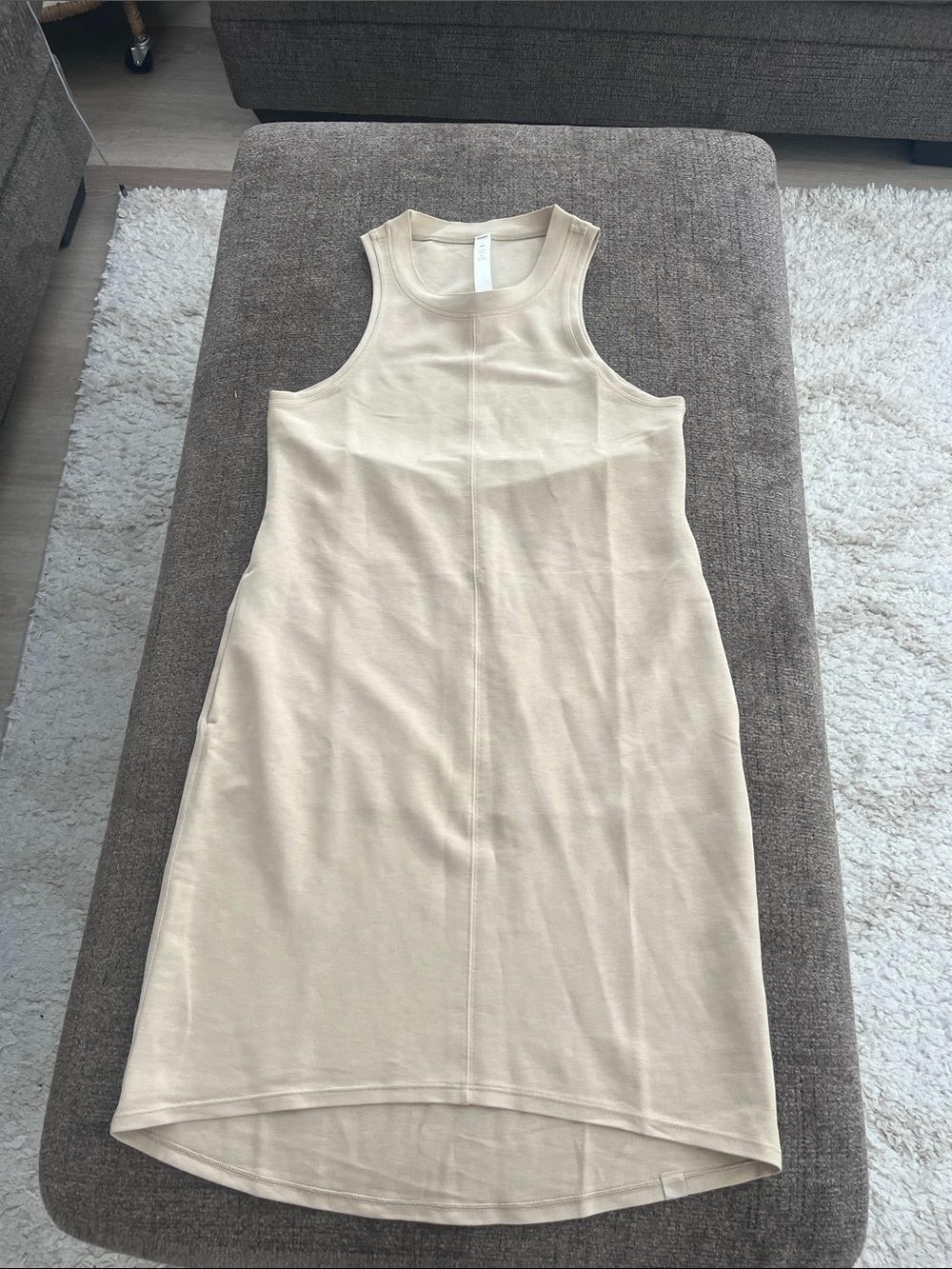 lululemon athletica Sleeveless High-Low Tank Dress in Cream